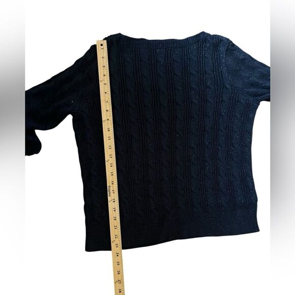 NWOT Ralph Lauren Cable Knit Cotton Blend Crew Neck Sweater - Picture 7 of 9